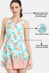 Zelocity Elastane Blended Slip-On Swimdress with Removable Pads - Mock Orange — thumbnail 7